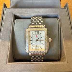 Michele Deco Madison Mid Stainless Steel Watch with Diamonds